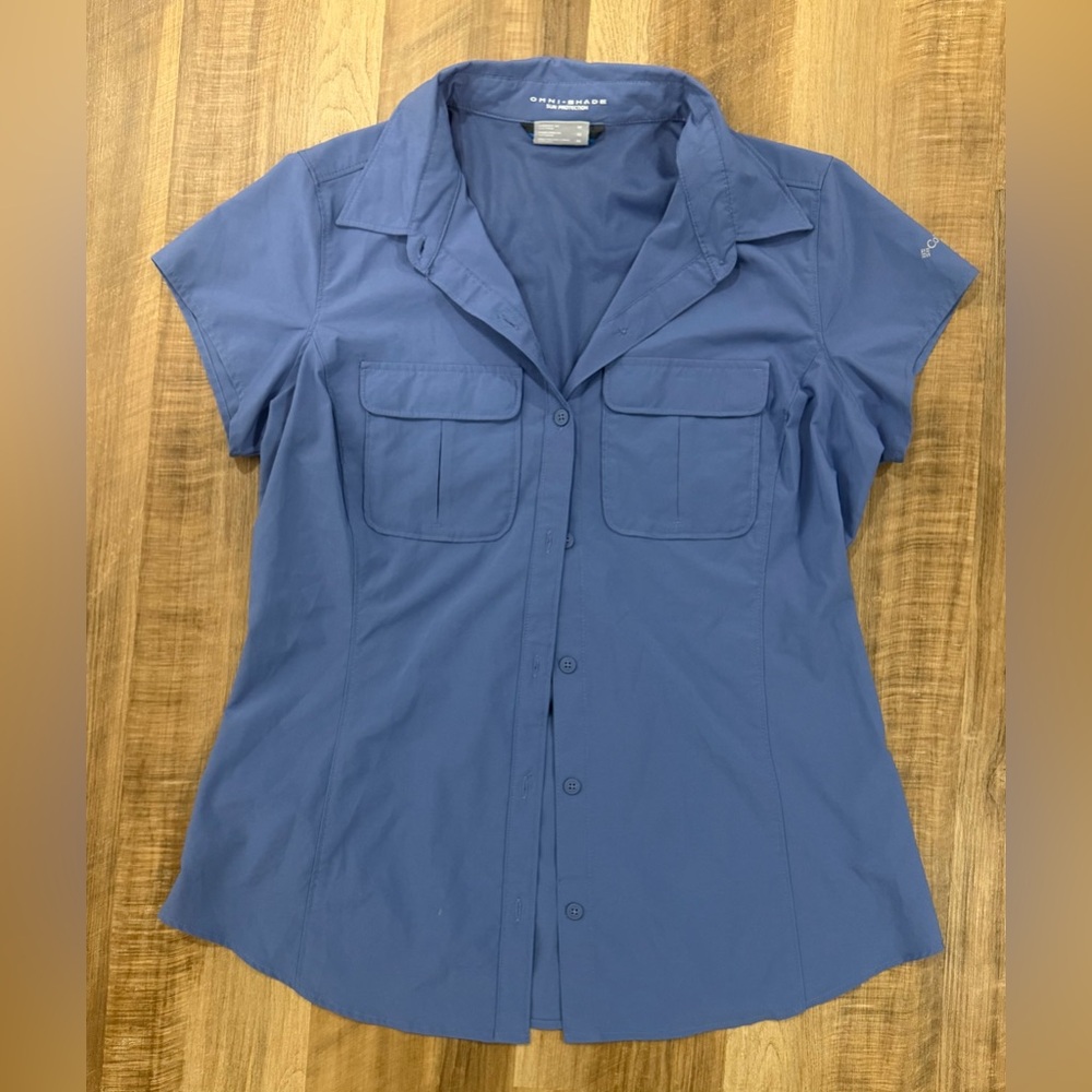Columbia Women's Button Down Blue Shirt
